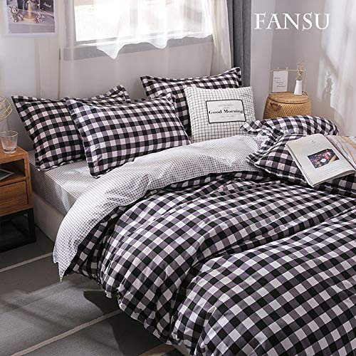 Fansu Juego de Ropa de Cama 4 Piezas, Incluye Moderno N&oacute;rdico Microfibra 1 Cremallera Funda...