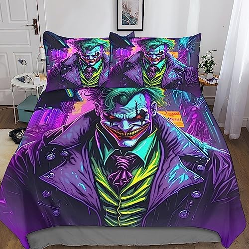 EDMKO Harley Quinn Juego De S&aacute;banas Y Fundas N&oacute;rdicas Impresas En 3D Microfibra,...