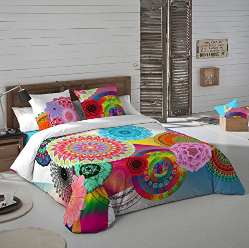 Naturals Juego De Funda N&oacute;rdica Indhira Multicolor Cama 135 (220 x 220 cm + 45 x 155 cm)