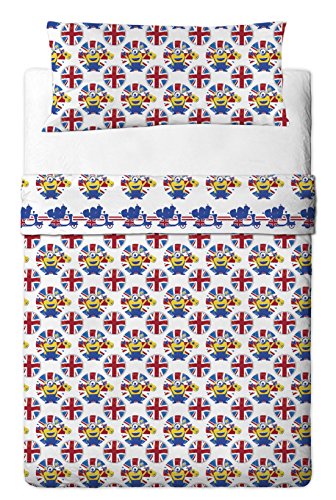 Universal Minions GB Juego de Sábanas de 3 Piezas, Algodón-Poliéster, Azul Marino, Individual, 90...