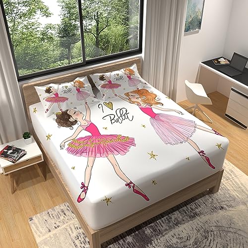 Sabanas Bajeras Bailarina Sabanas 135 x 190 Microfibra S&aacute;bana Ajustable El&aacute;stico en el Borde...