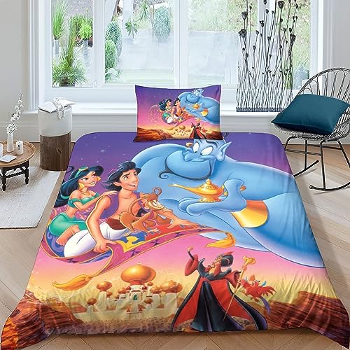 Funda Nórdica De Aladdin De, Juego De Cama De Aladdin Impreso En 3D, Edredón con Fundas De...