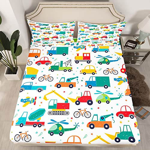 Juego de ropa de cama para ni&ntilde;os y adultos, s&aacute;bana bajera ajustable, dise&ntilde;o de aviones y...