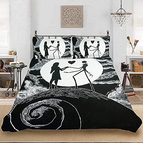 WYBFLF Juego de Funda n&oacute;rdica de Impresa en 3D Funda N&oacute;rdica Funda de Almohada Pesadilla Antes de...