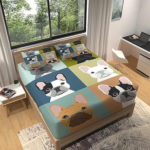 Ni&ntilde;os S&aacute;banas Bajeras Estampados 180x200 cm, Patr&oacute;N Bulldog Franc&eacute;S Dibujos Animados Juegos de...