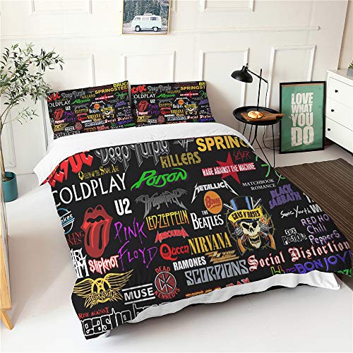 Juego de Ropa de Cama con Funda de Edred&oacute;n, para Juvenil, Microfibra Transpirable y Suave con...