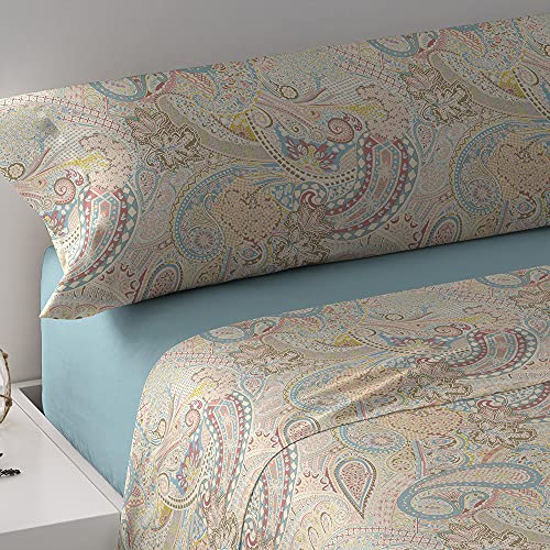 PimpamTex Juego de sábanas 100% Algodón Percal de 180 Hilos, 1 Sábana Bajera 1 Sábana Encimera y...